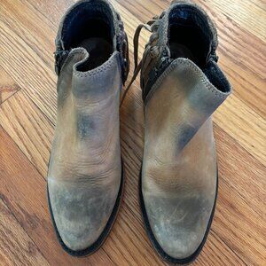 Leather Fringe Booties